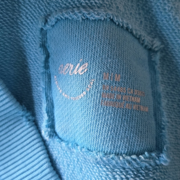 Aerie Vacay Every Day V-Neck Oversized Sweater in Barbados Size Medium - Picture 4 of 9